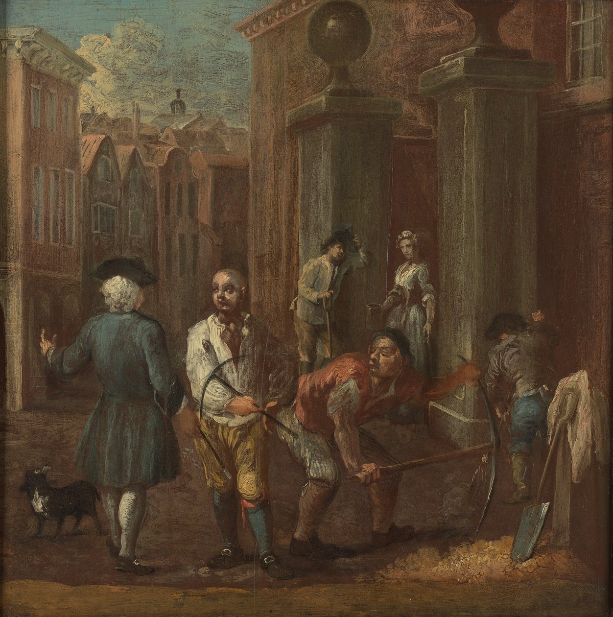 Tegn på en brolægger af William Hogarth