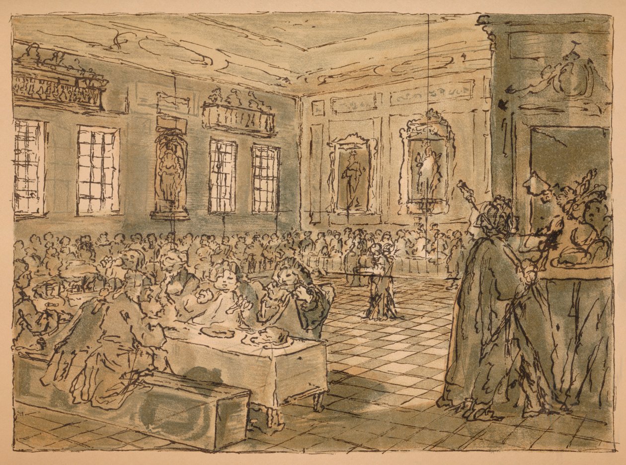 Skitse for industri og lediggang - tavle VIII, 1747 af William Hogarth