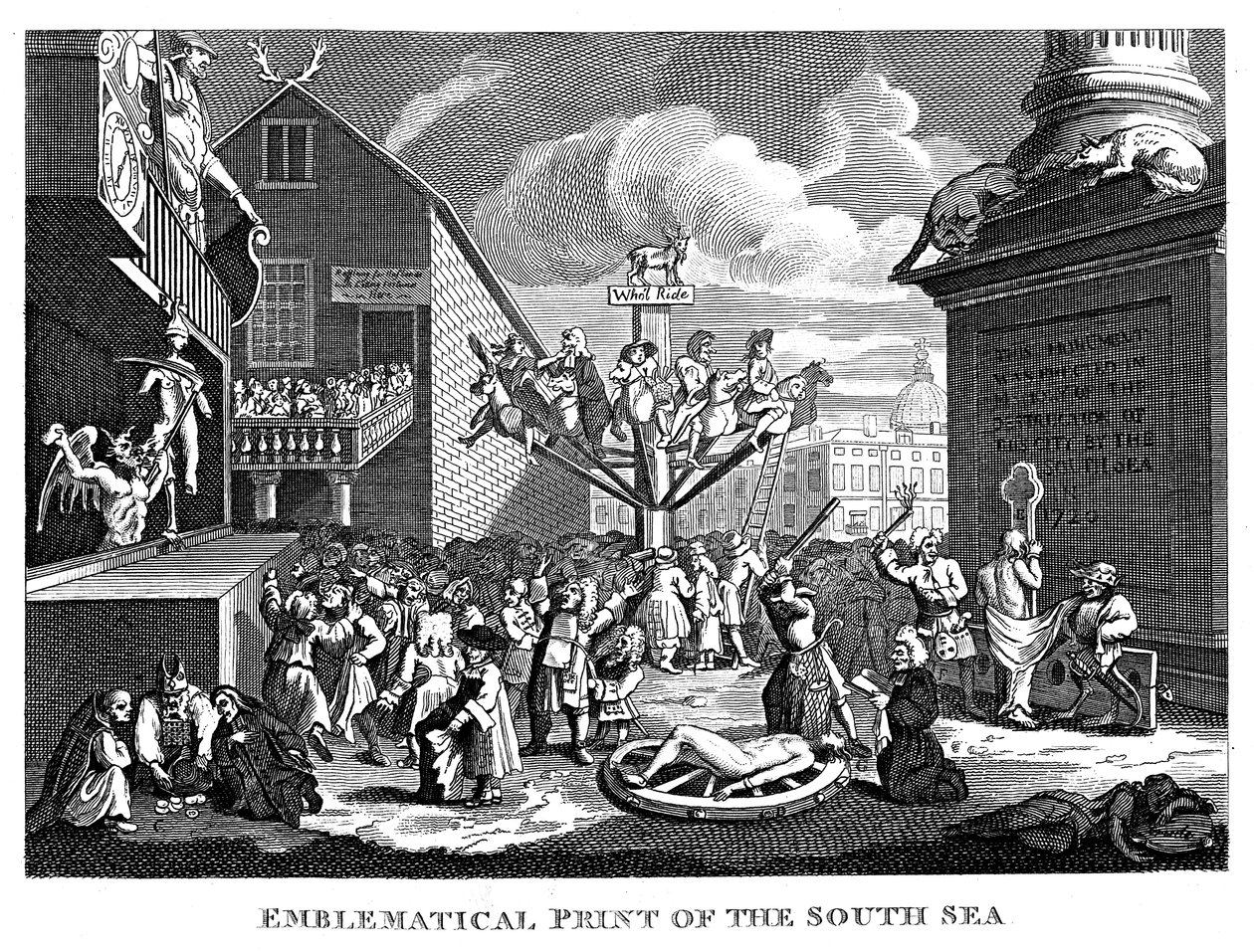 Sydhavsboble, 1721 af William Hogarth