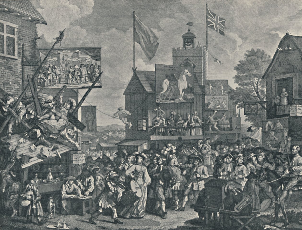 Southwark Fair, 1733, 1920 af William Hogarth