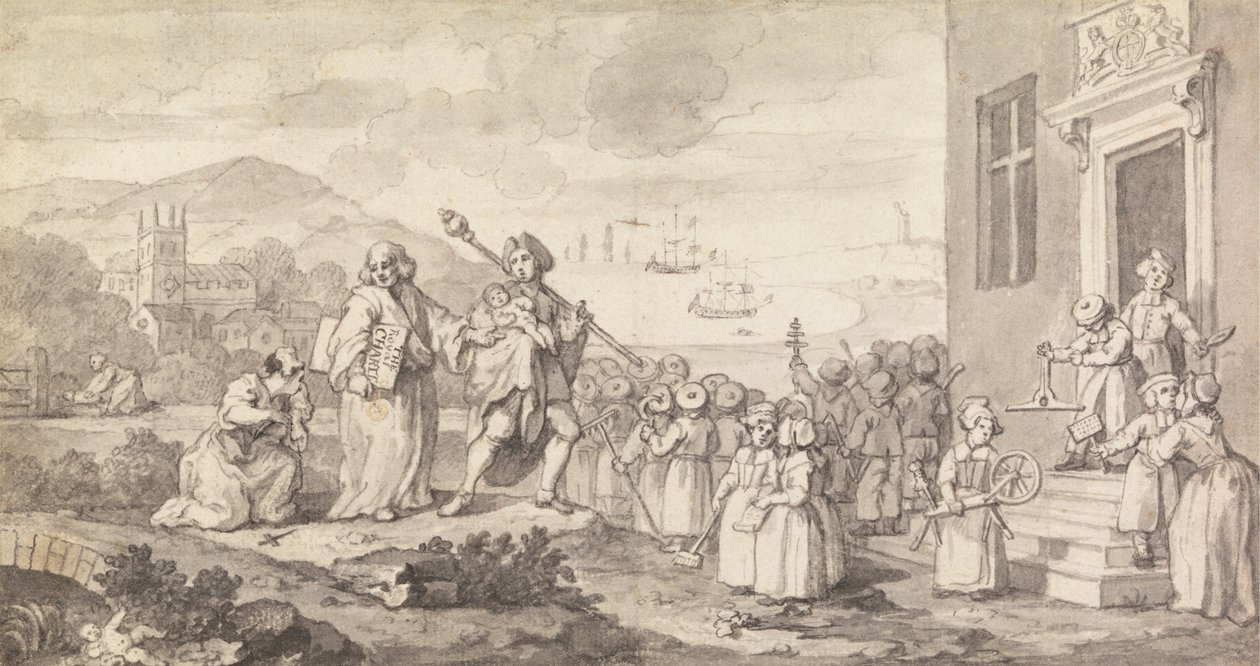 Studie for Foundlings af William Hogarth