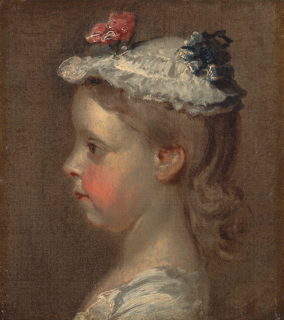 Studie af et pigehoved, ca. 1745. af William Hogarth