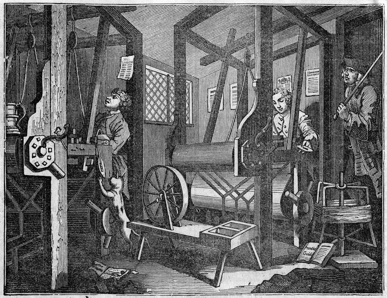 TEKSTILMØLLE af William Hogarth