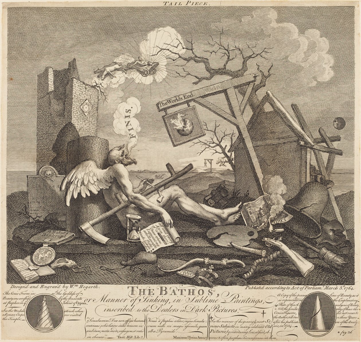 Halestykke eller The Bathos af William Hogarth
