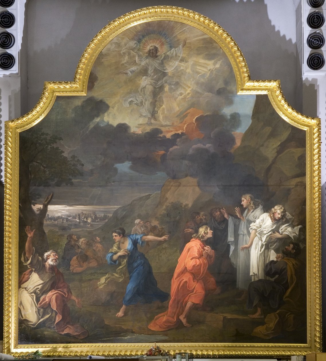 St Mary Redcliffes altertavle (højre panel) af William Hogarth