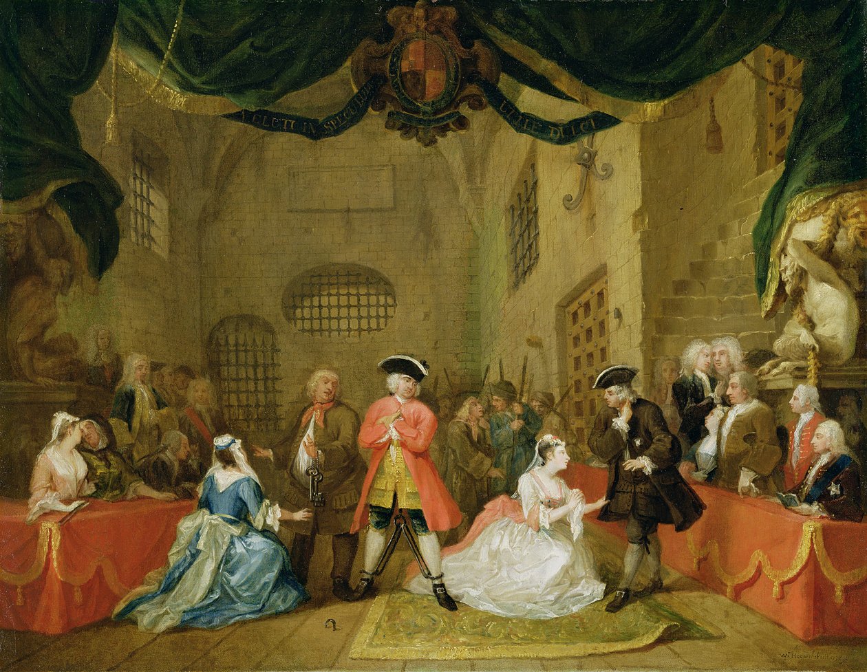 Tiggeroperaen, Scene III, Akt XI af William Hogarth