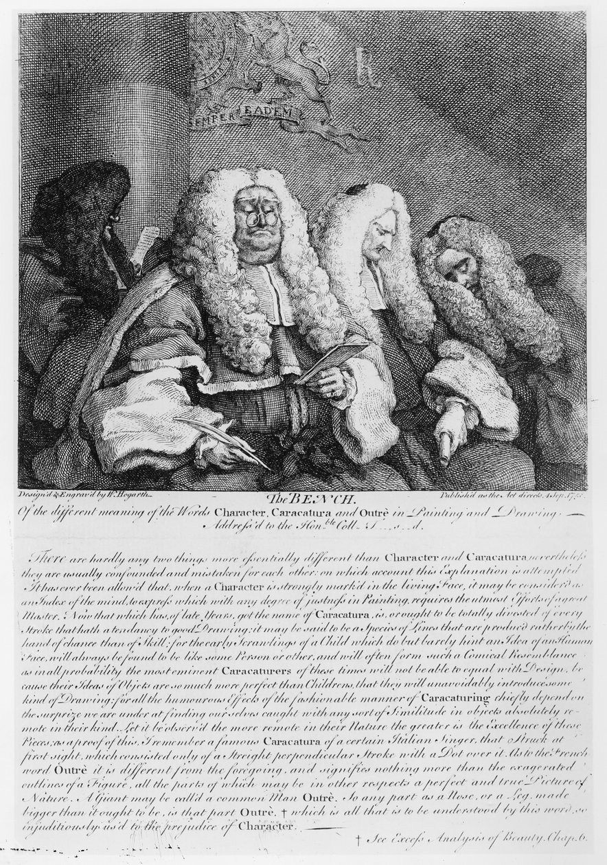 Bænken, 1758 af William Hogarth