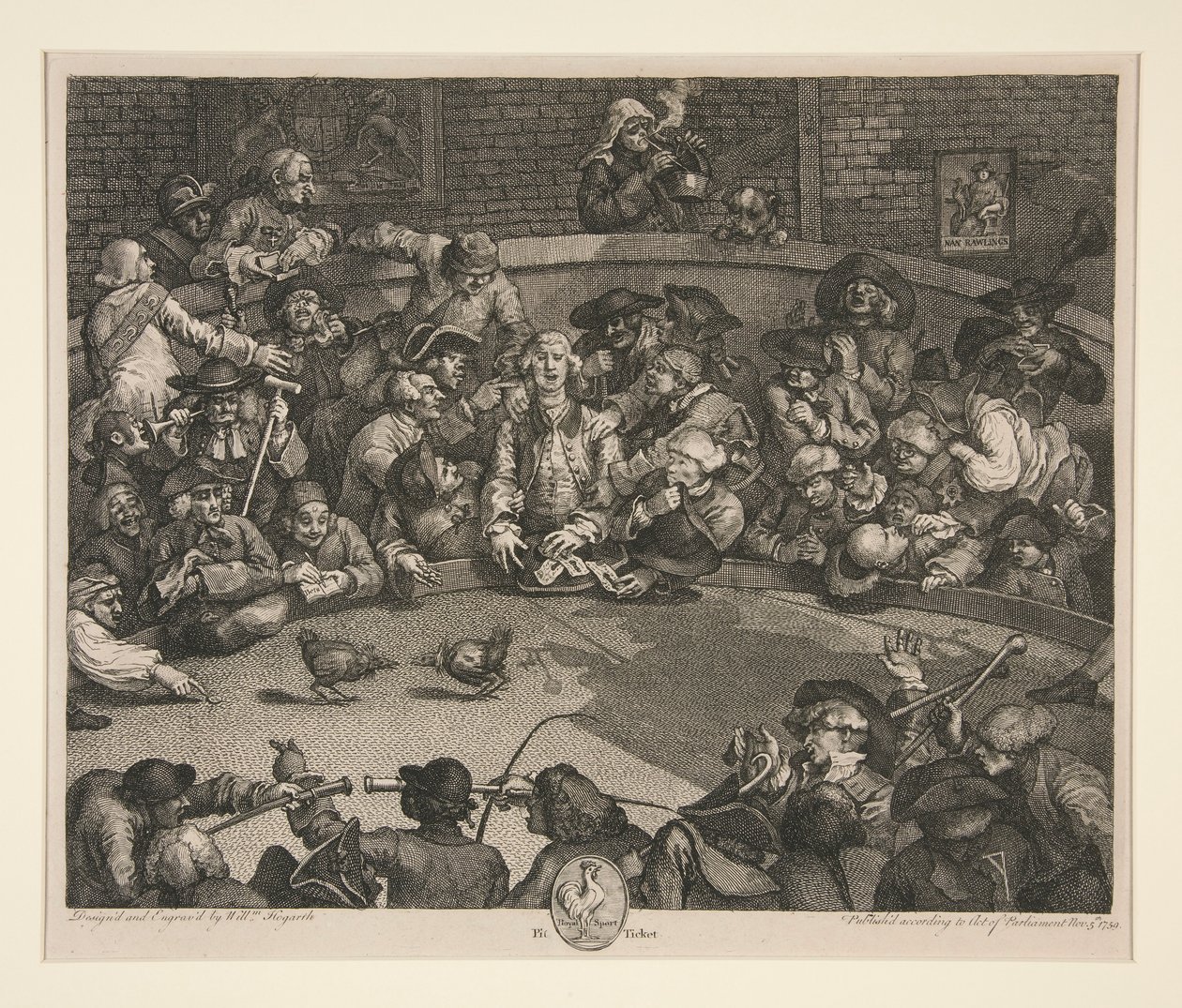 Hanekampen af William Hogarth