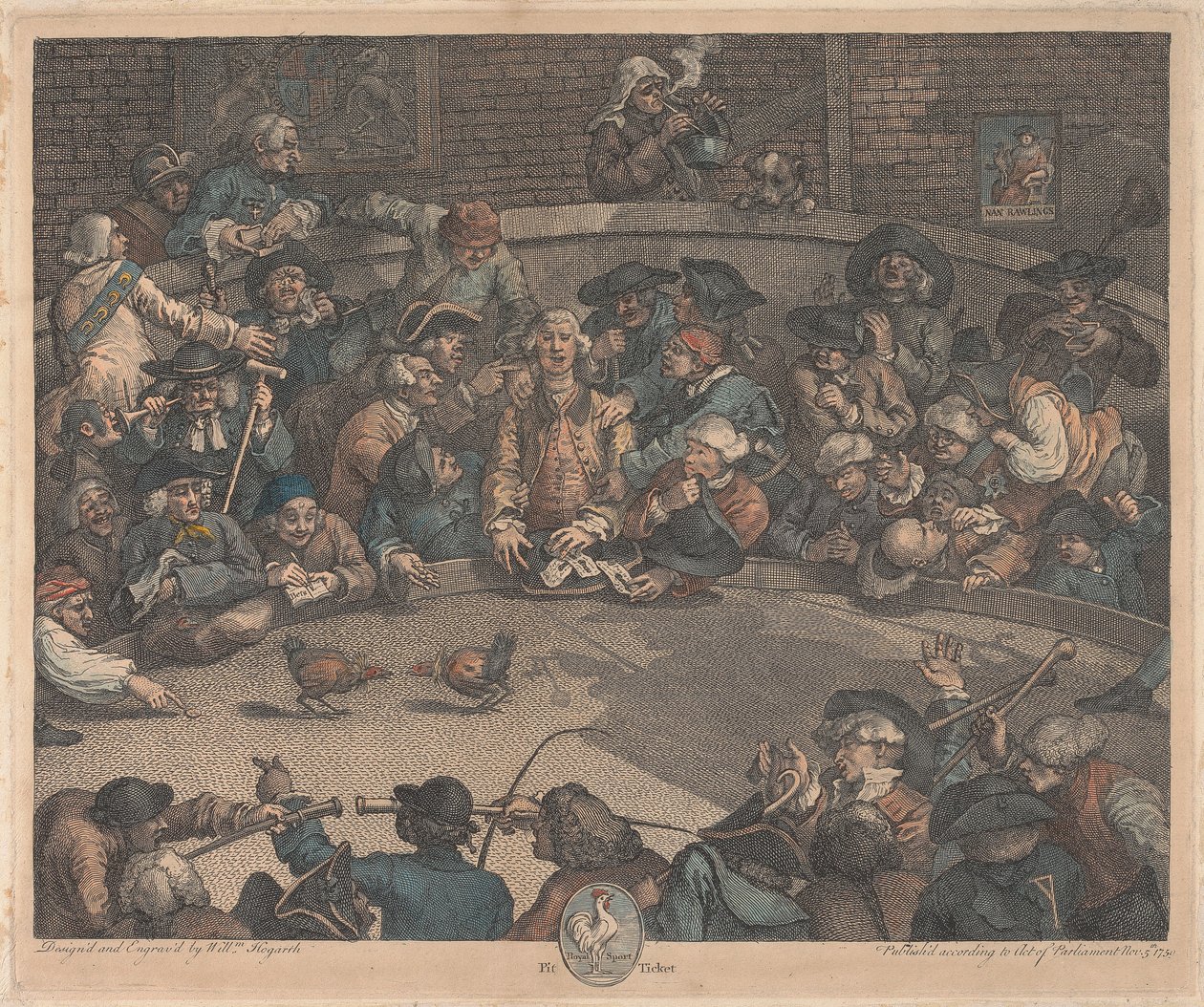 Royal Sport, Pit Ticket af William Hogarth