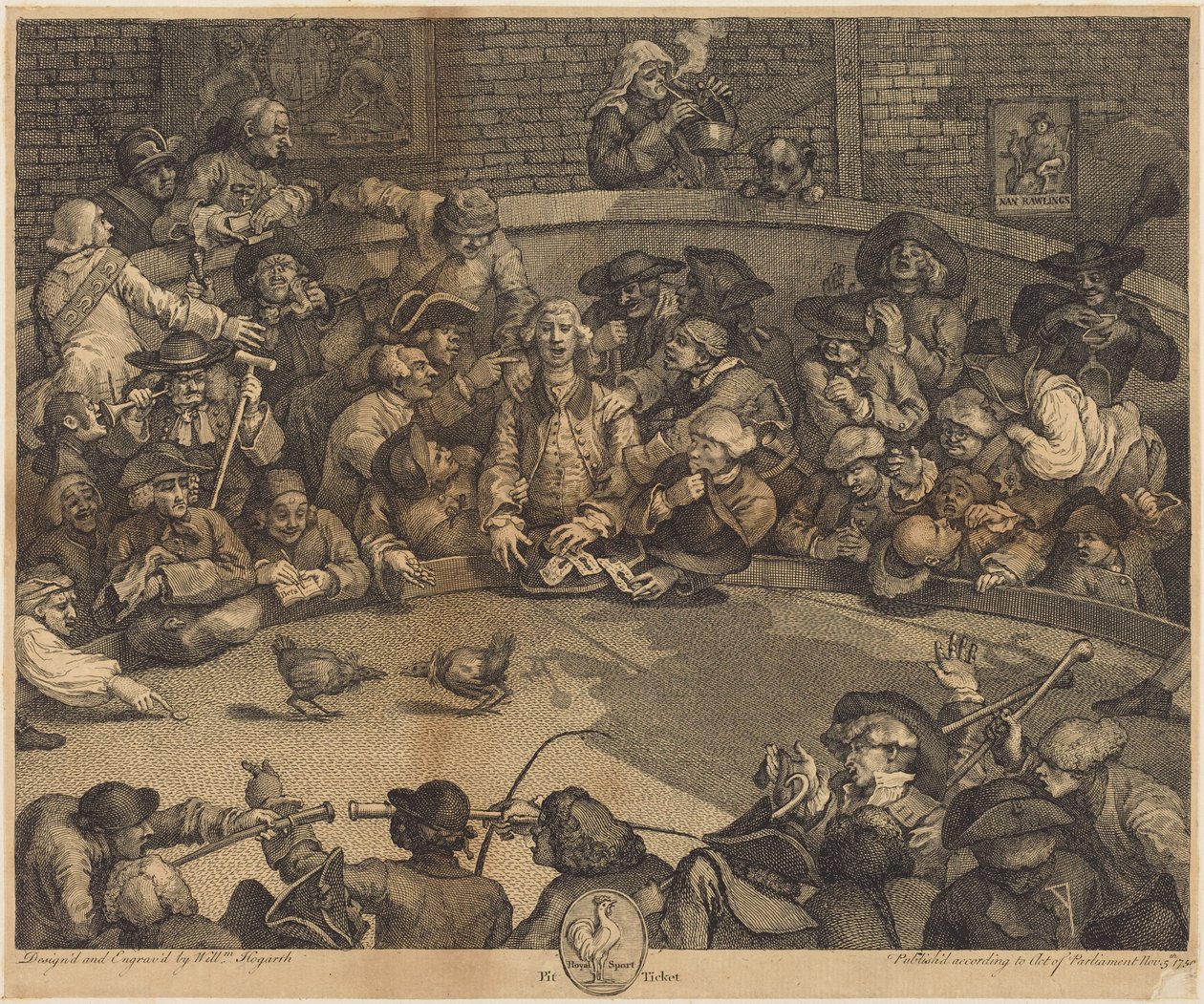 Hanekampe af William Hogarth