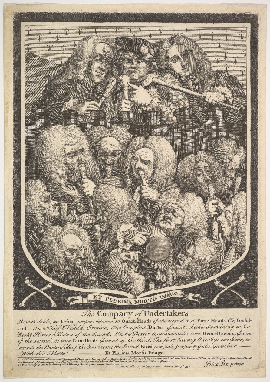 Bedemandsselskabet, 3. marts 1736. af William Hogarth