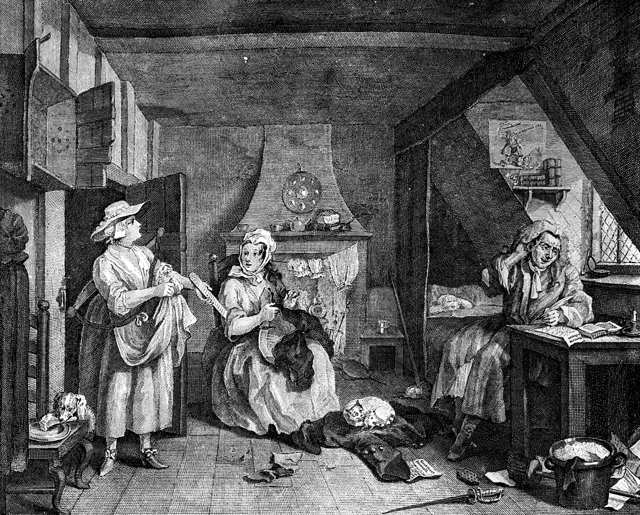 Nøddigteren, 1740 af William Hogarth