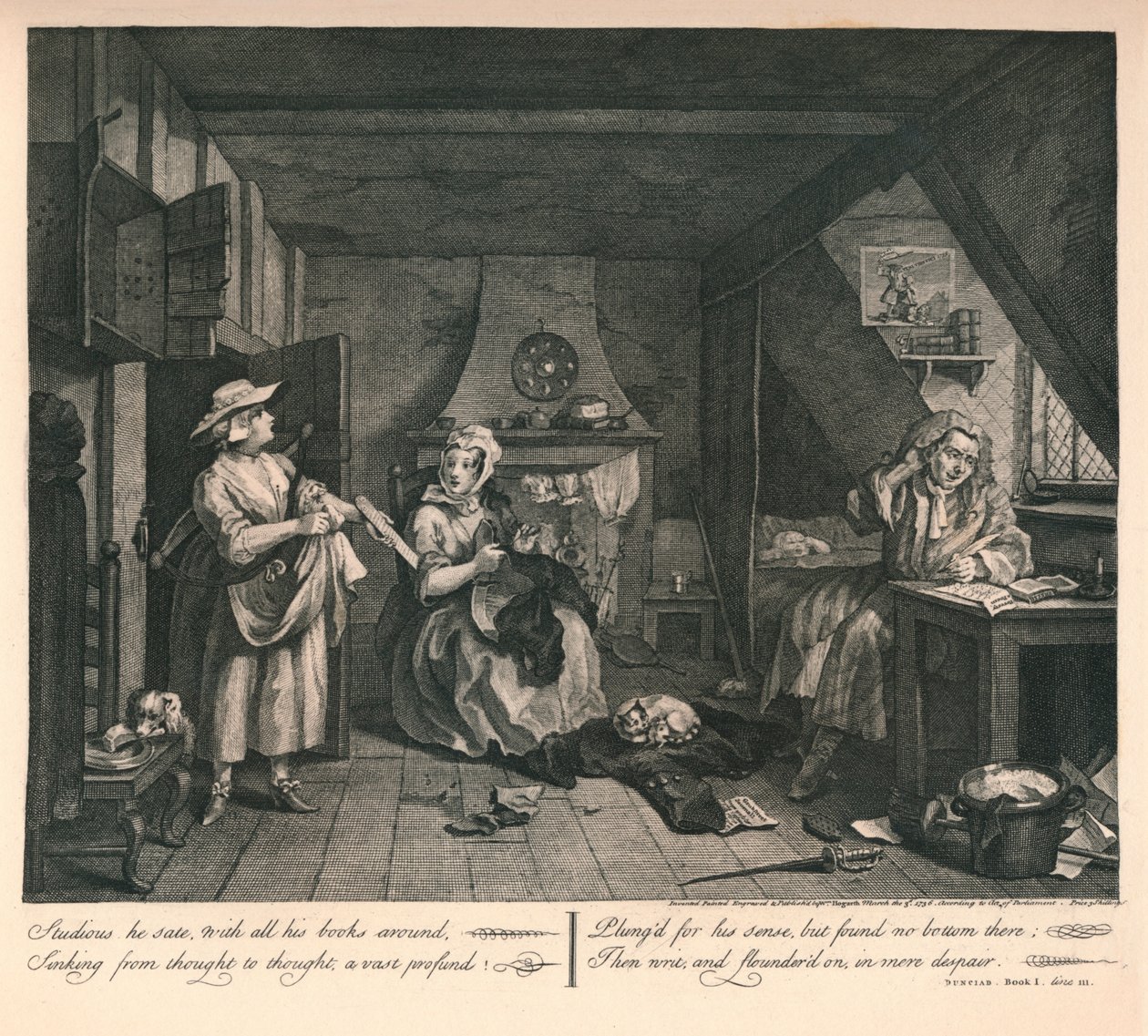 Nøddigteren, 1740. af William Hogarth