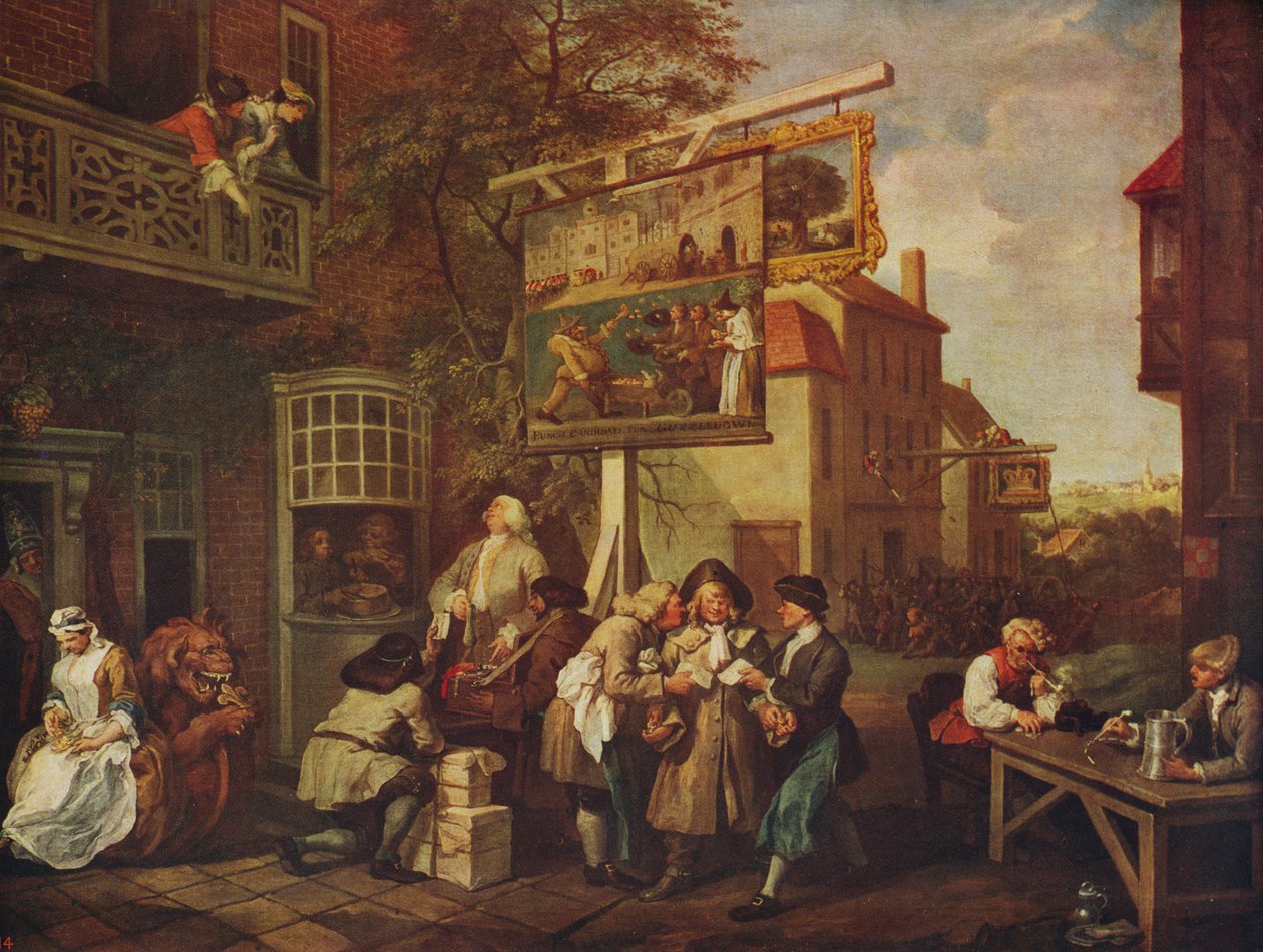 Valget: Indsamling af stemmer, 1754-1755, c1915 af William Hogarth