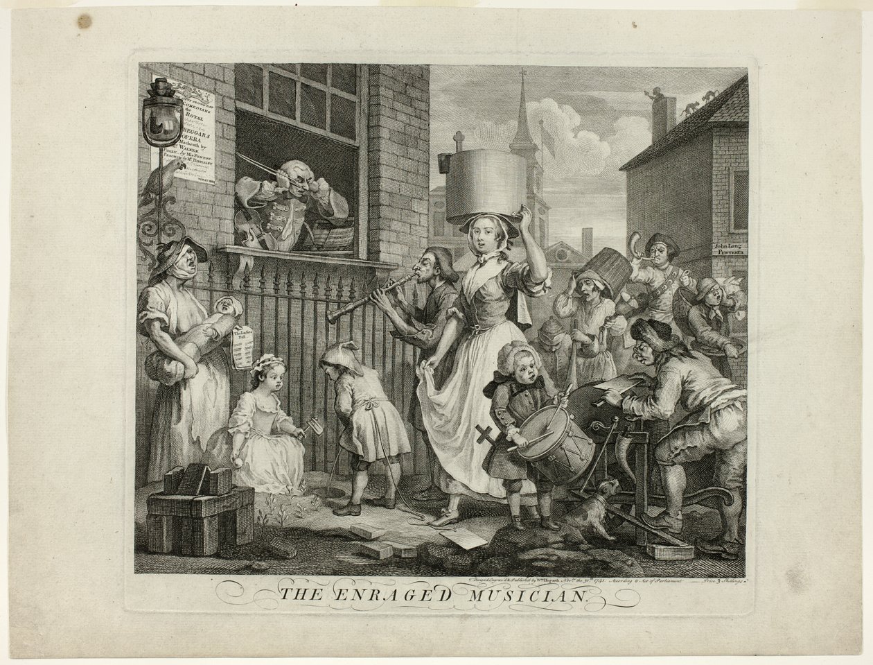 Den rasende musiker af William Hogarth