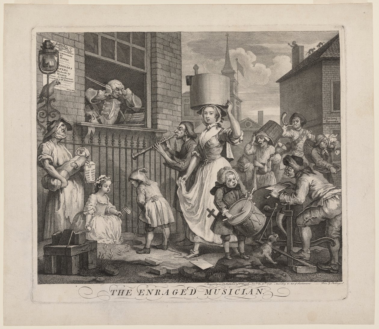 Den rasende musiker af William Hogarth