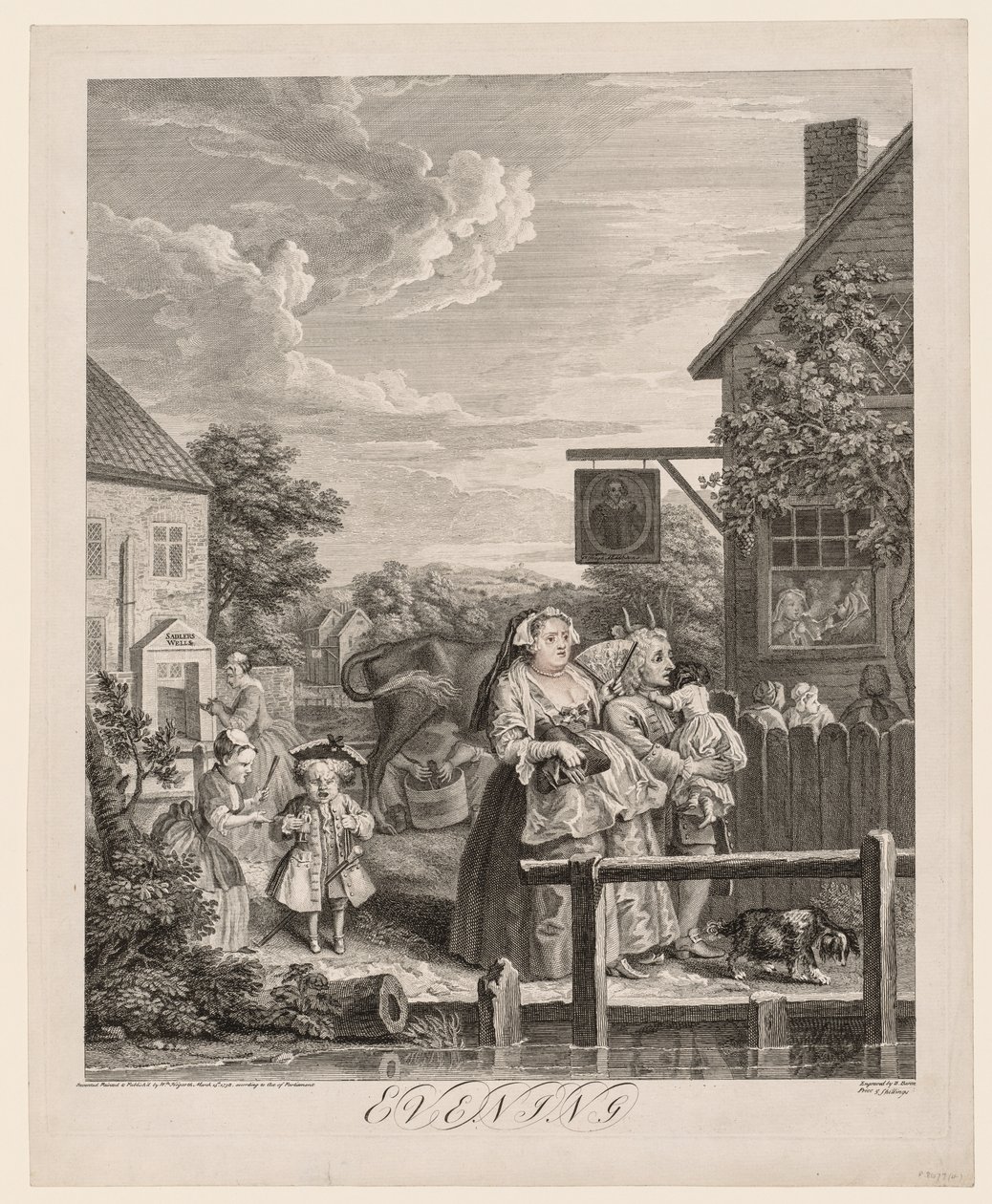 De fire gange på dagen: Aften af William Hogarth