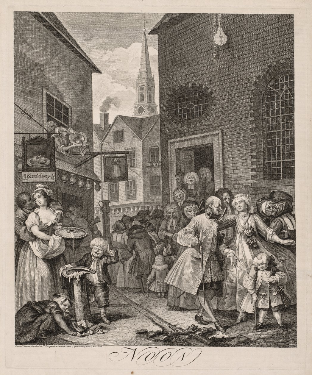 De fire gange på dagen: middag af William Hogarth
