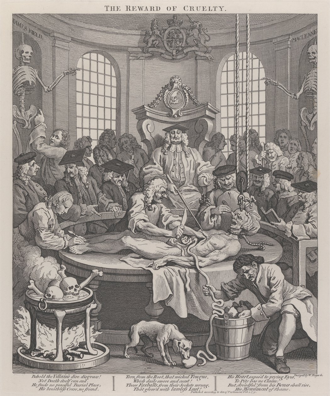 Grusomhedens fjerde stadie: Grusomhedens belønning af William Hogarth