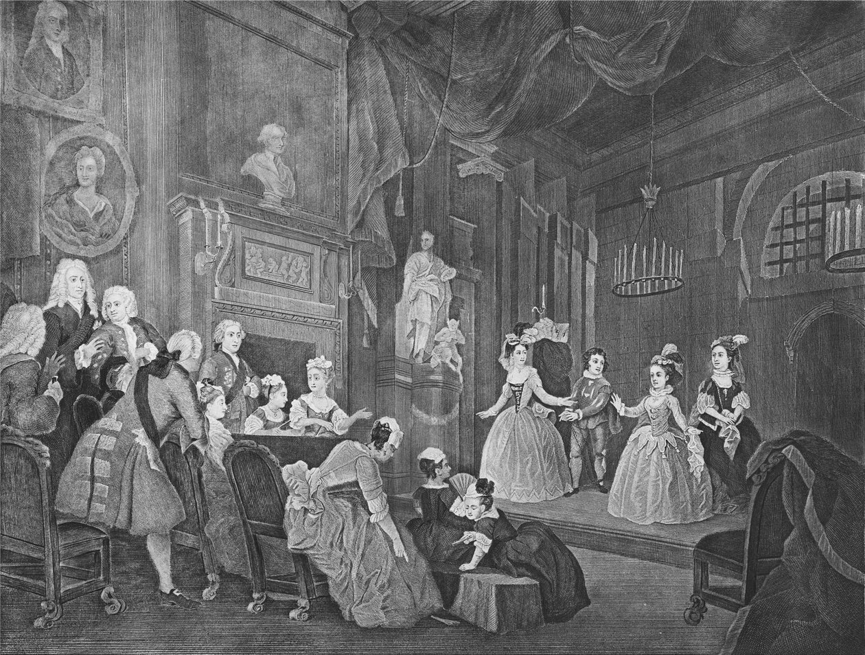 Den indiske kejser, graveret af Robert Dodd af William Hogarth