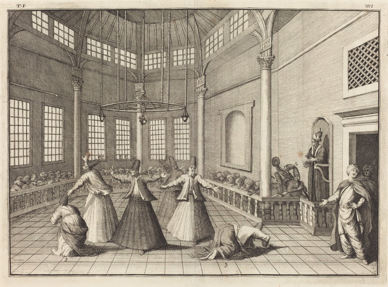 Indersiden af en moské af William Hogarth