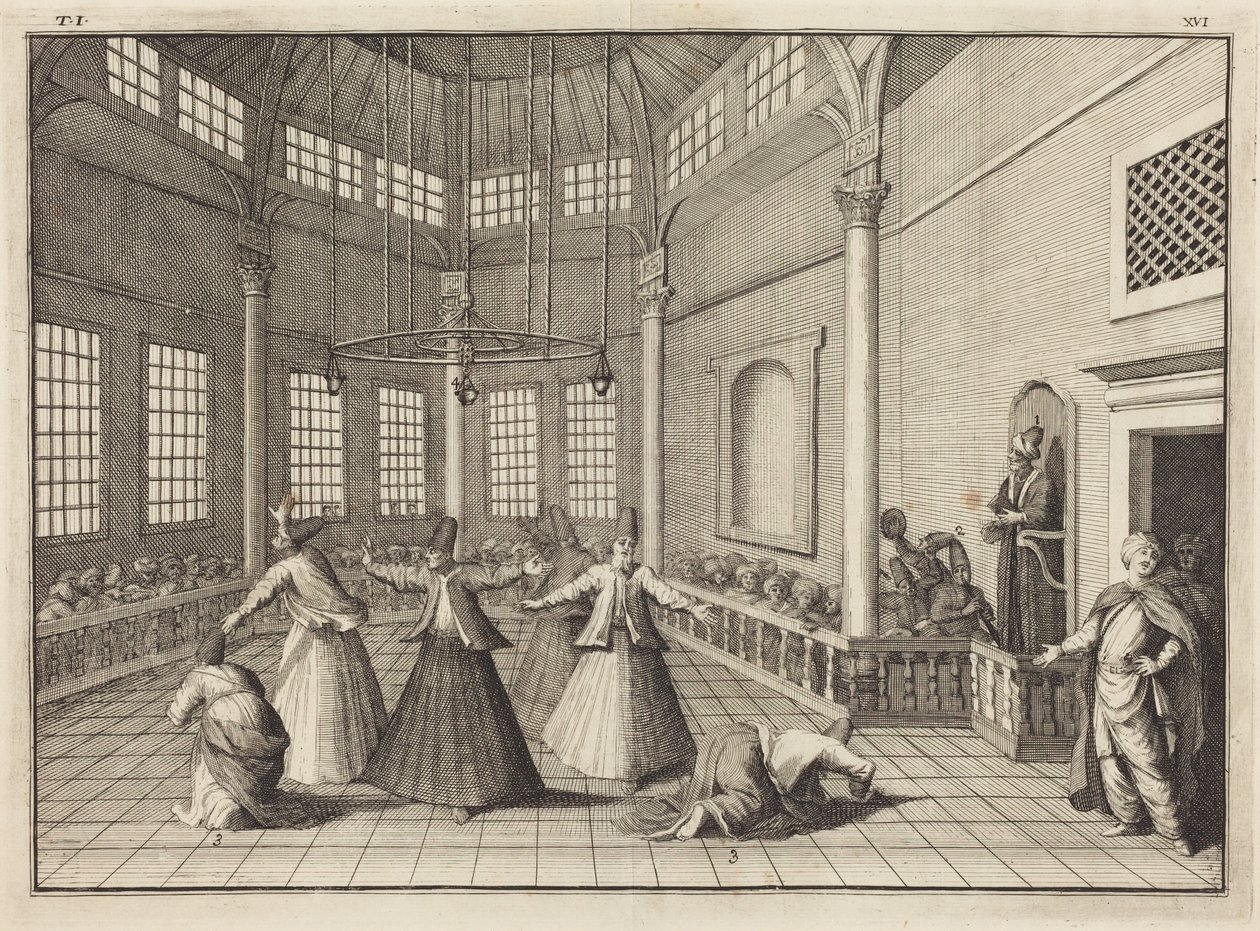 Indersiden af en moské af William Hogarth