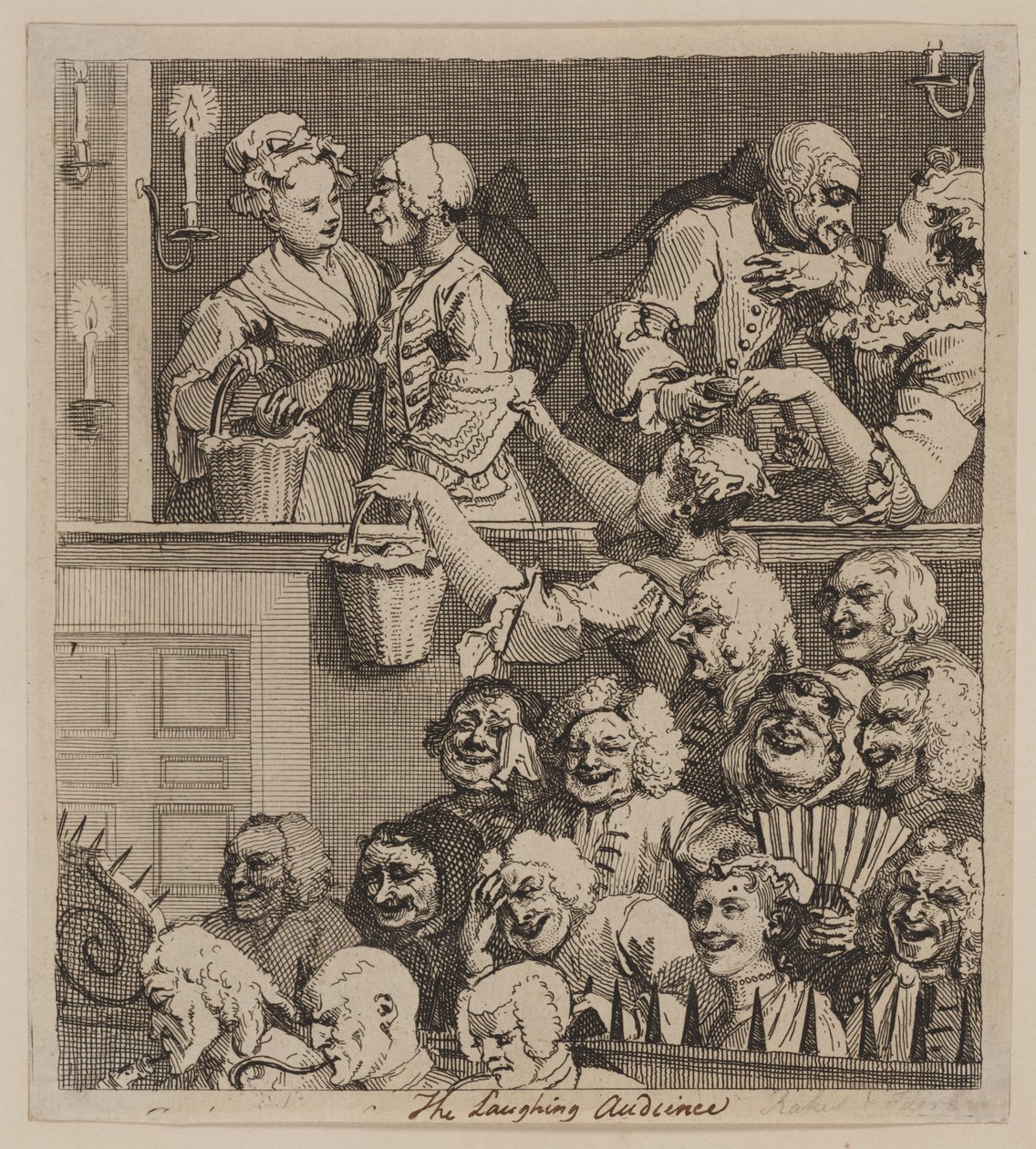Det grinende publikum af William Hogarth