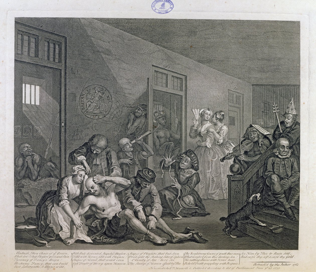 The Rake in Bedlam, plade VIII fra 