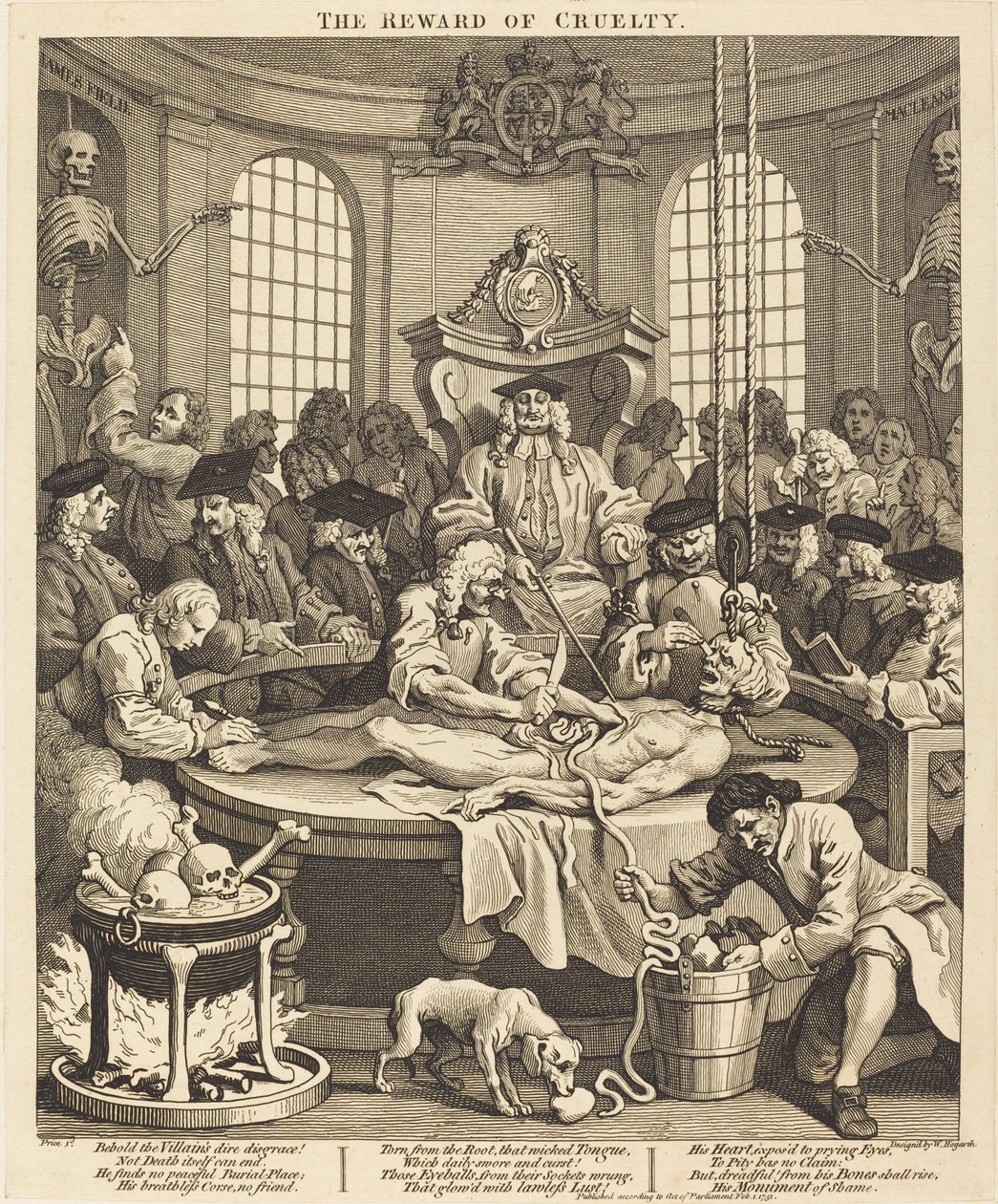 Grusomhedens belønning af William Hogarth