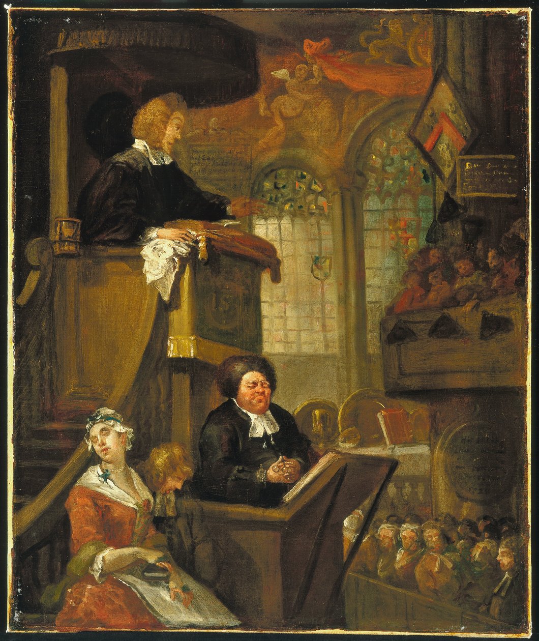 Den sovende menighed af William Hogarth