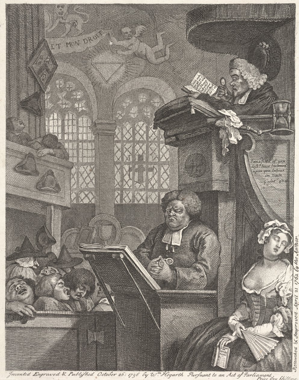 Den Sovende Menighed af William Hogarth