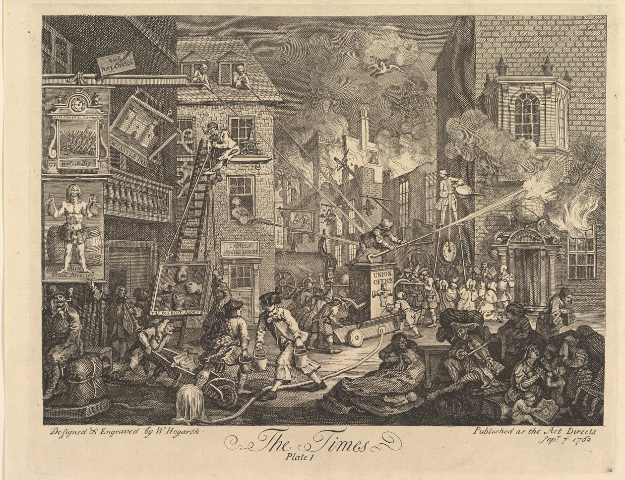 The Times, tavle 1 af William Hogarth