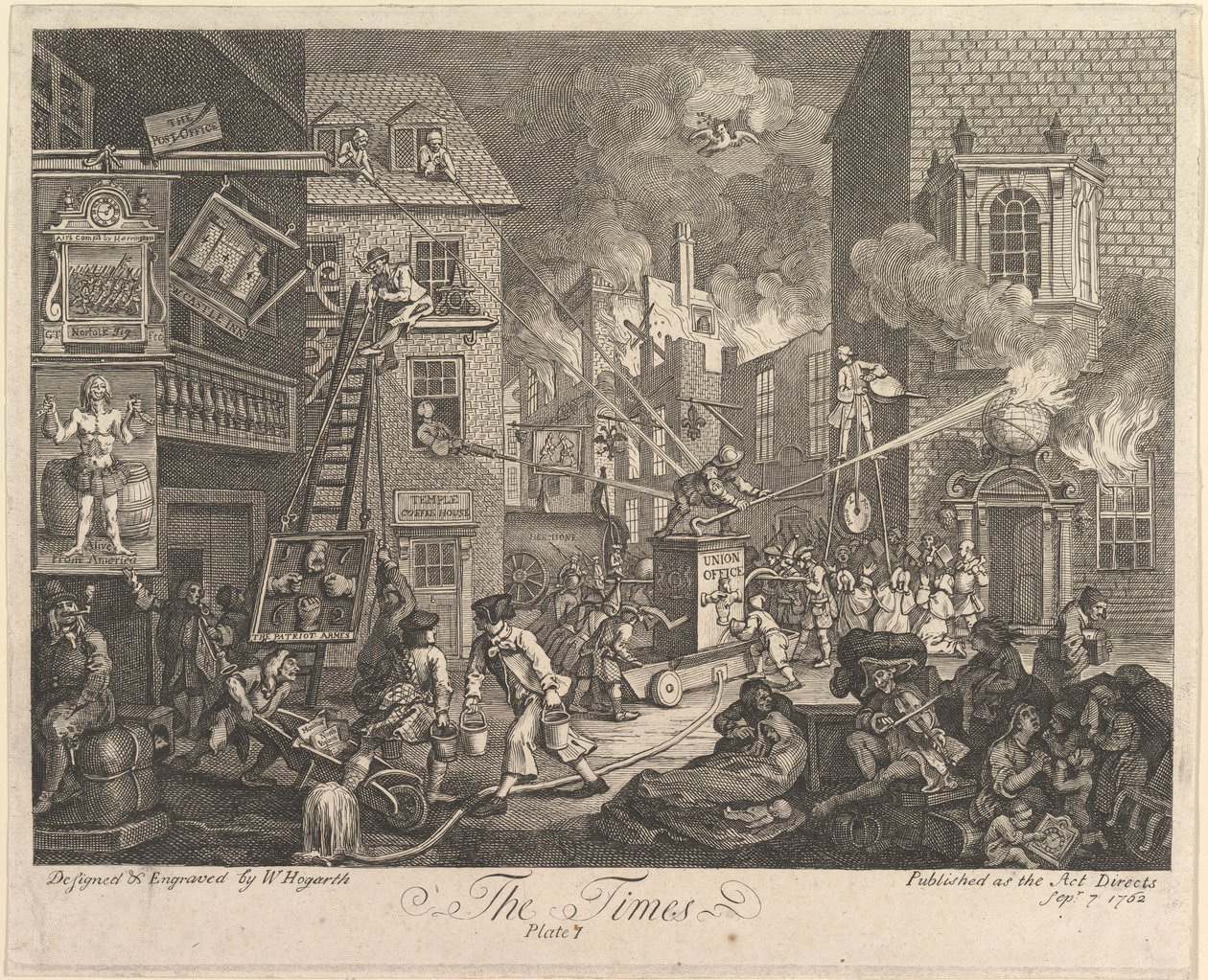 The Times, planche 1 af William Hogarth
