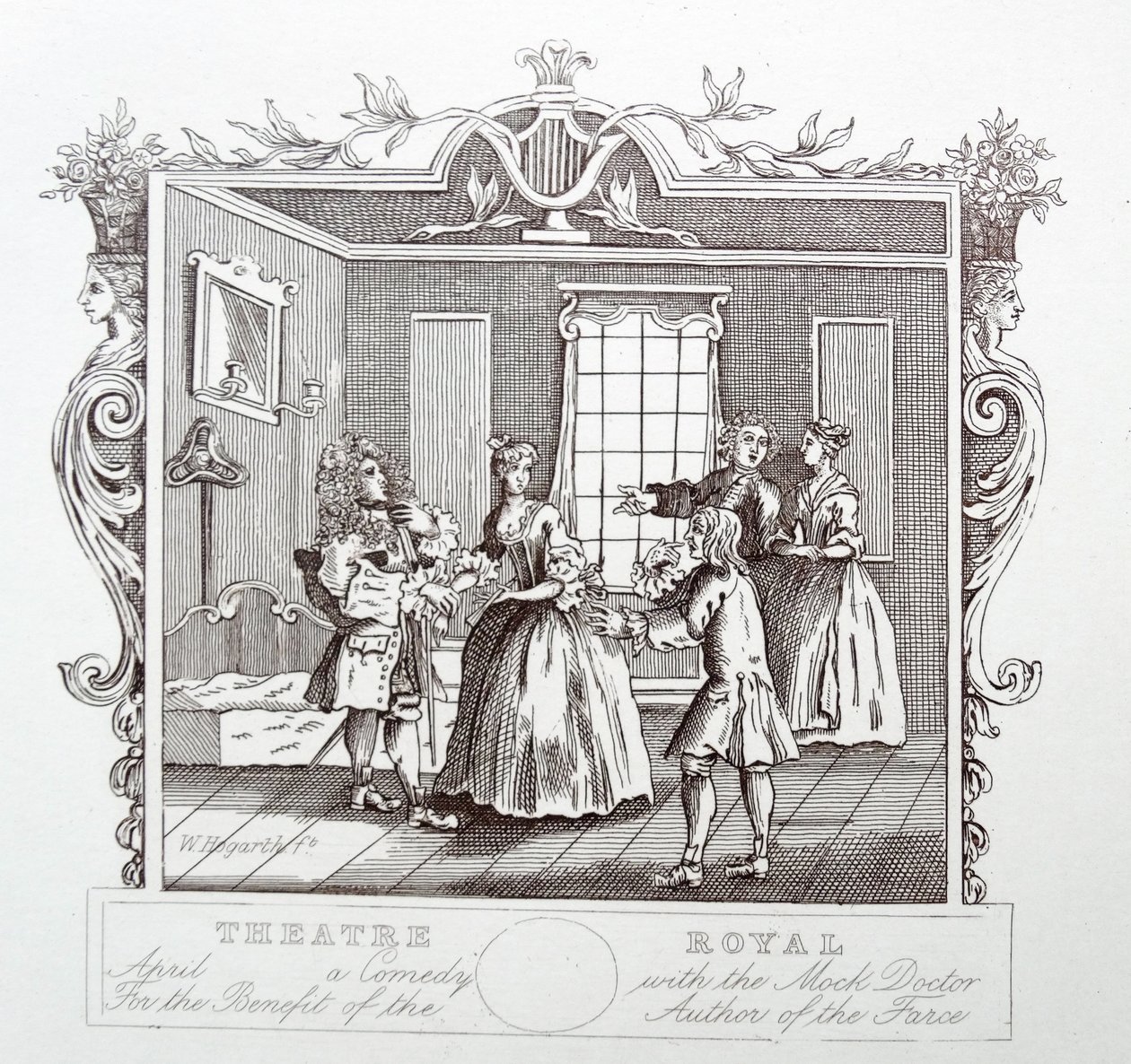Det Kongelige Teater; Drury bane; London af William Hogarth