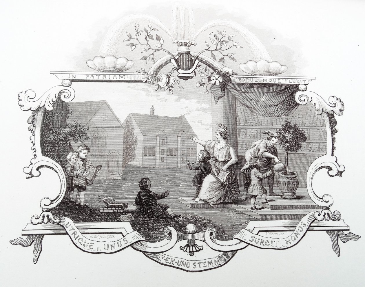 Billet til Tiverton skolefesten af William Hogarth