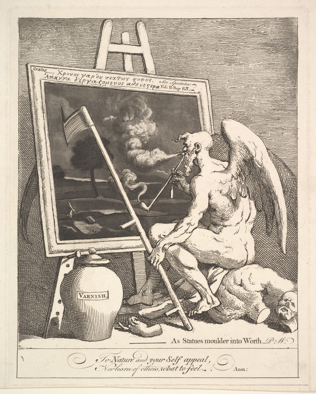 Tid med at ryge et billede, ca. 1761. af William Hogarth