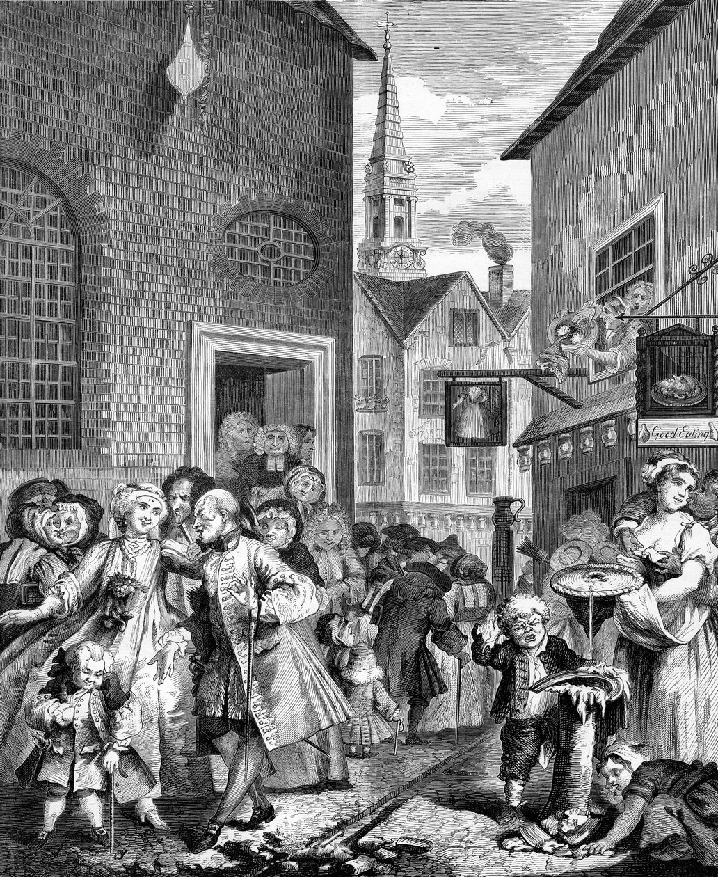 Tider på dagen - middag af William Hogarth af William Hogarth