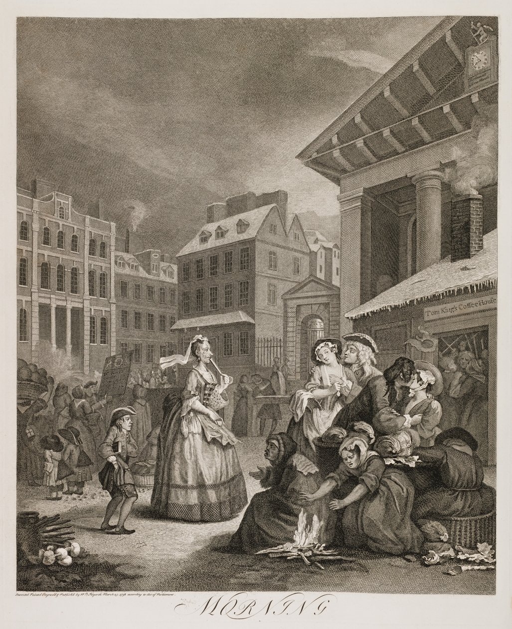en: Fire tidspunkter på dagen: Morgen af William Hogarth