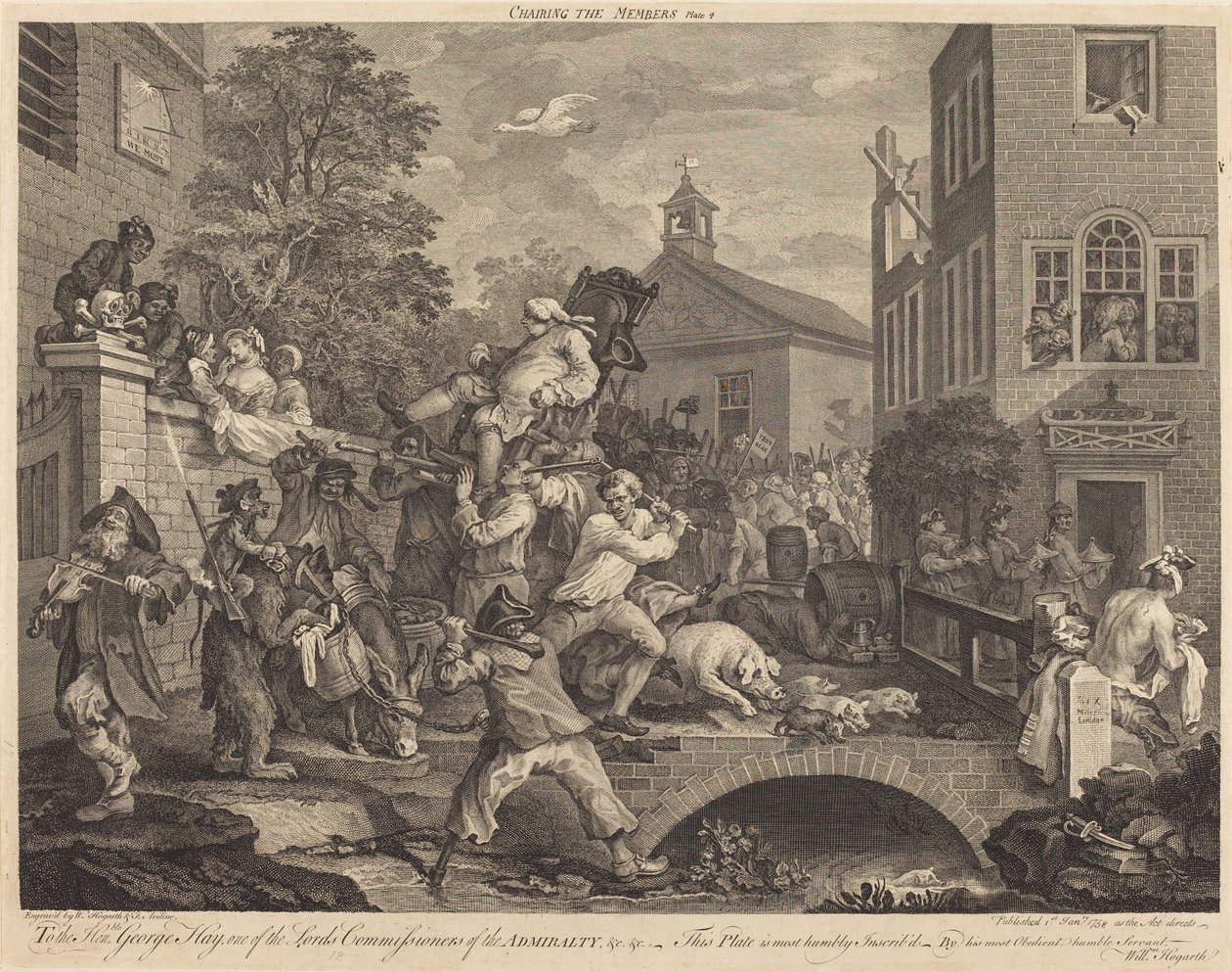 Formand for medlemmerne af William Hogarth and Francois Antoine Aveline