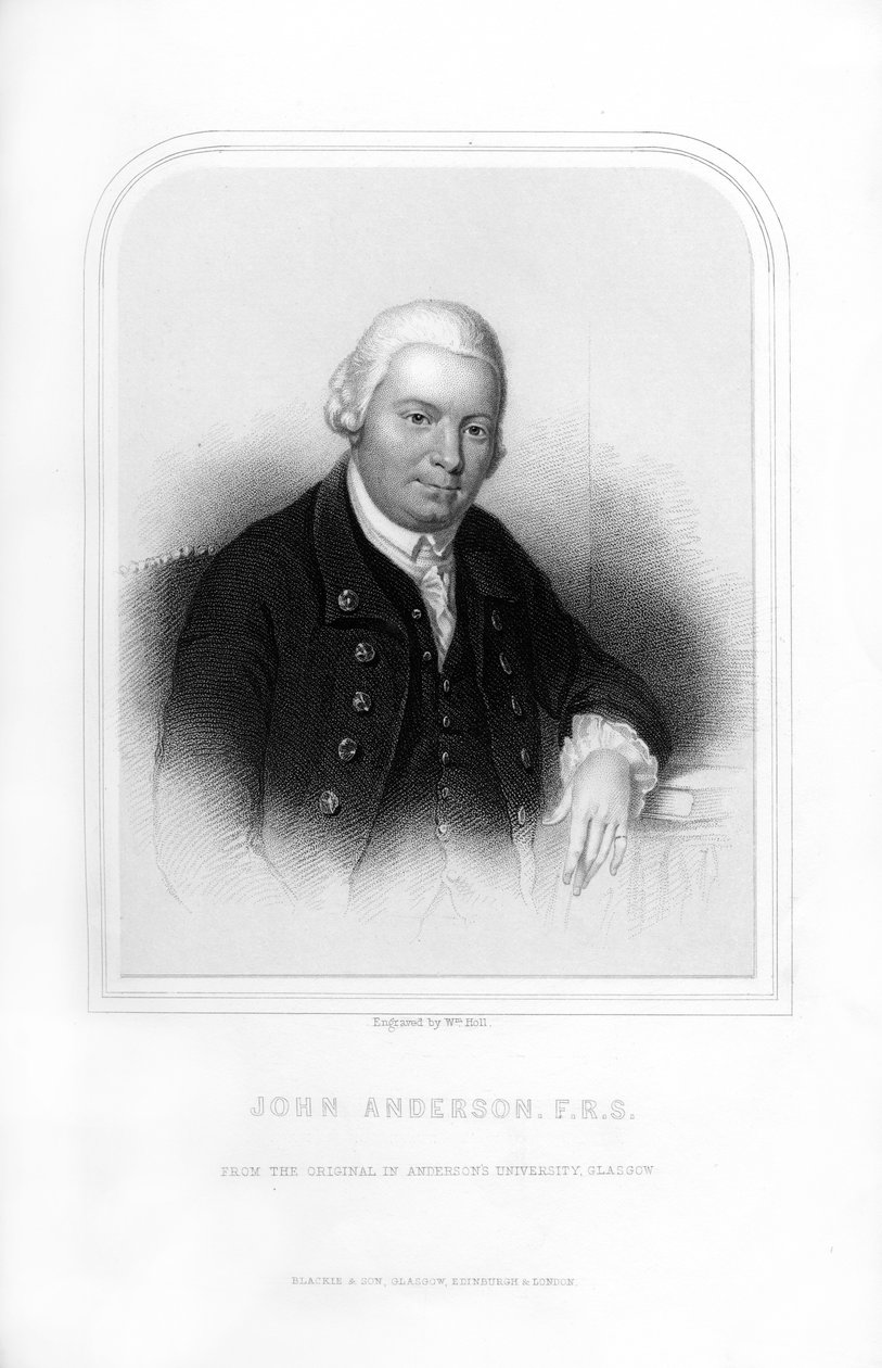 John Anderson, skotsk professor i naturfilosofi, 1870. af William Holl