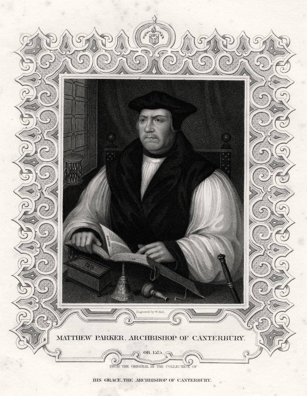 Matthew Parker, ærkebiskop af Canterbury, 1800-tallet af William Holl