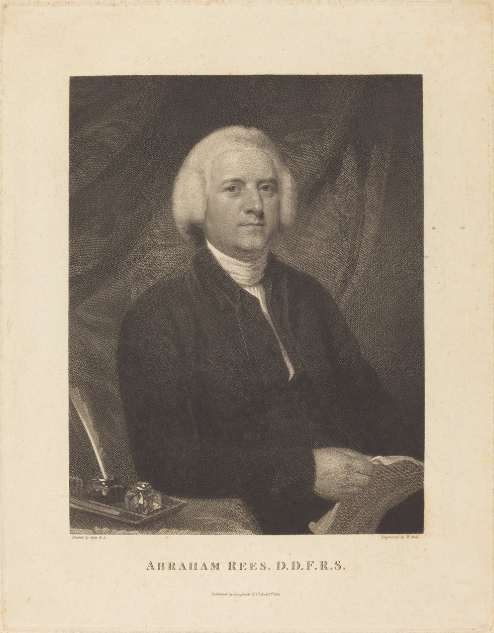 Abraham Rees af William Holl I after John Opie