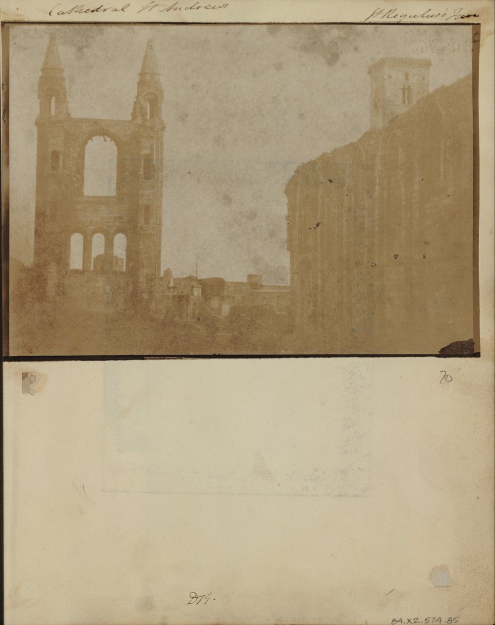 The East Gable and South Aisle of St. Andrews Cathedral with St. Regulus Tower, from the Northwest. af William Holland Furlong