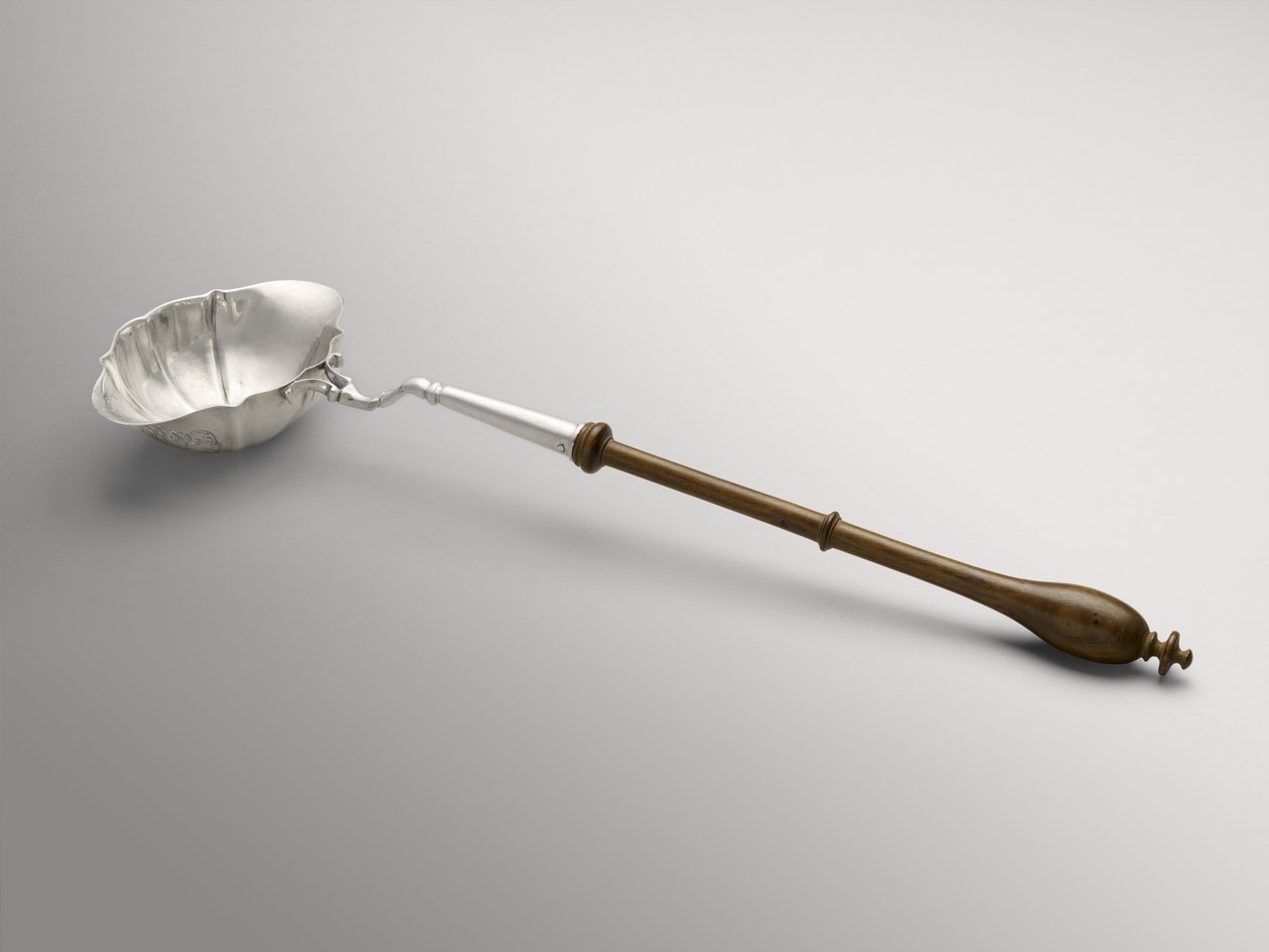 Punch eller Toddy Ladle, ca. 1754-1785 (sølv og uidentificeret træ) af William Hollingshead