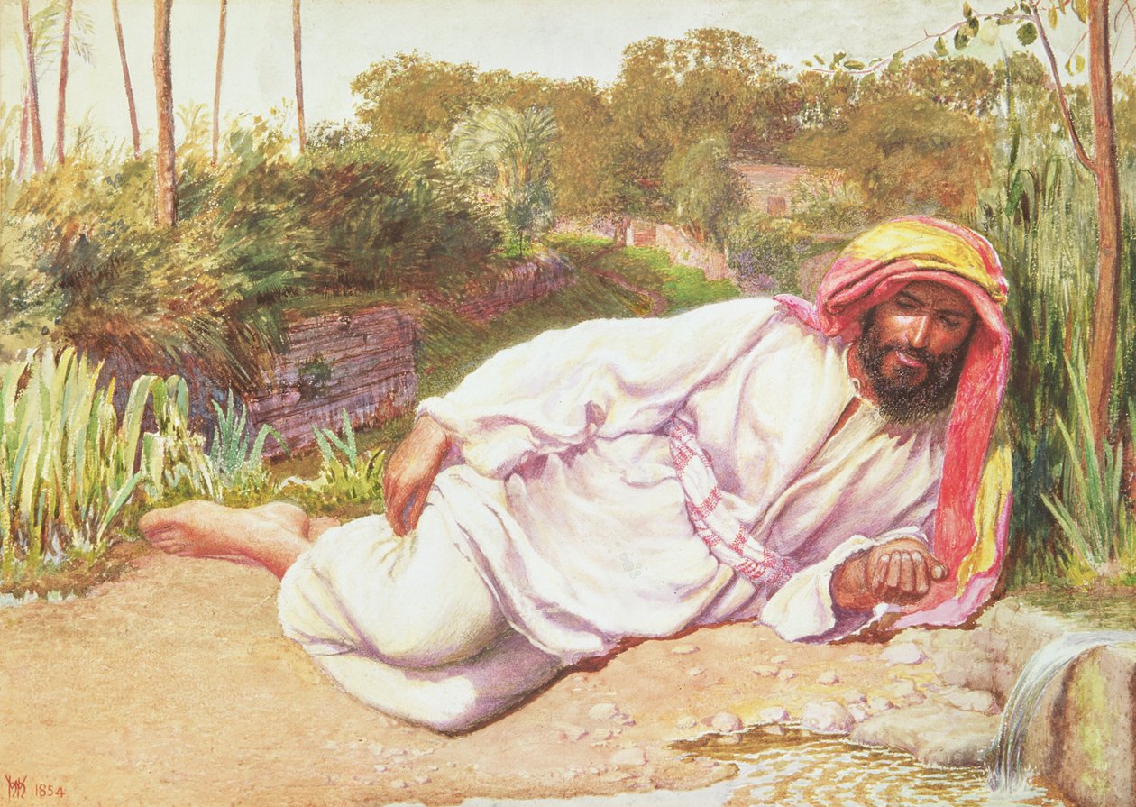 Araber hviler ved en strøm, 1854 af William Holman Hunt