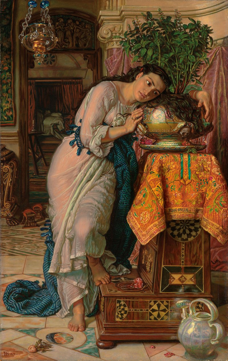 Isabella og gryden med basilikum, 1867 af William Holman Hunt