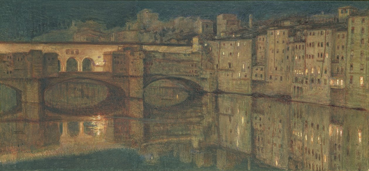 Ponte Vecchio, Firenze af William Holman Hunt