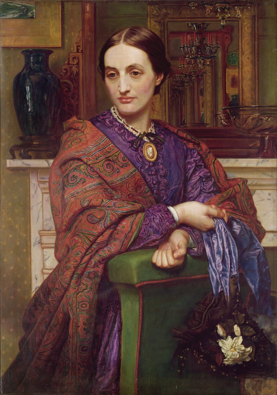 Portræt af Fanny Holman Hunt (1833-66) 1866-68 af William Holman Hunt