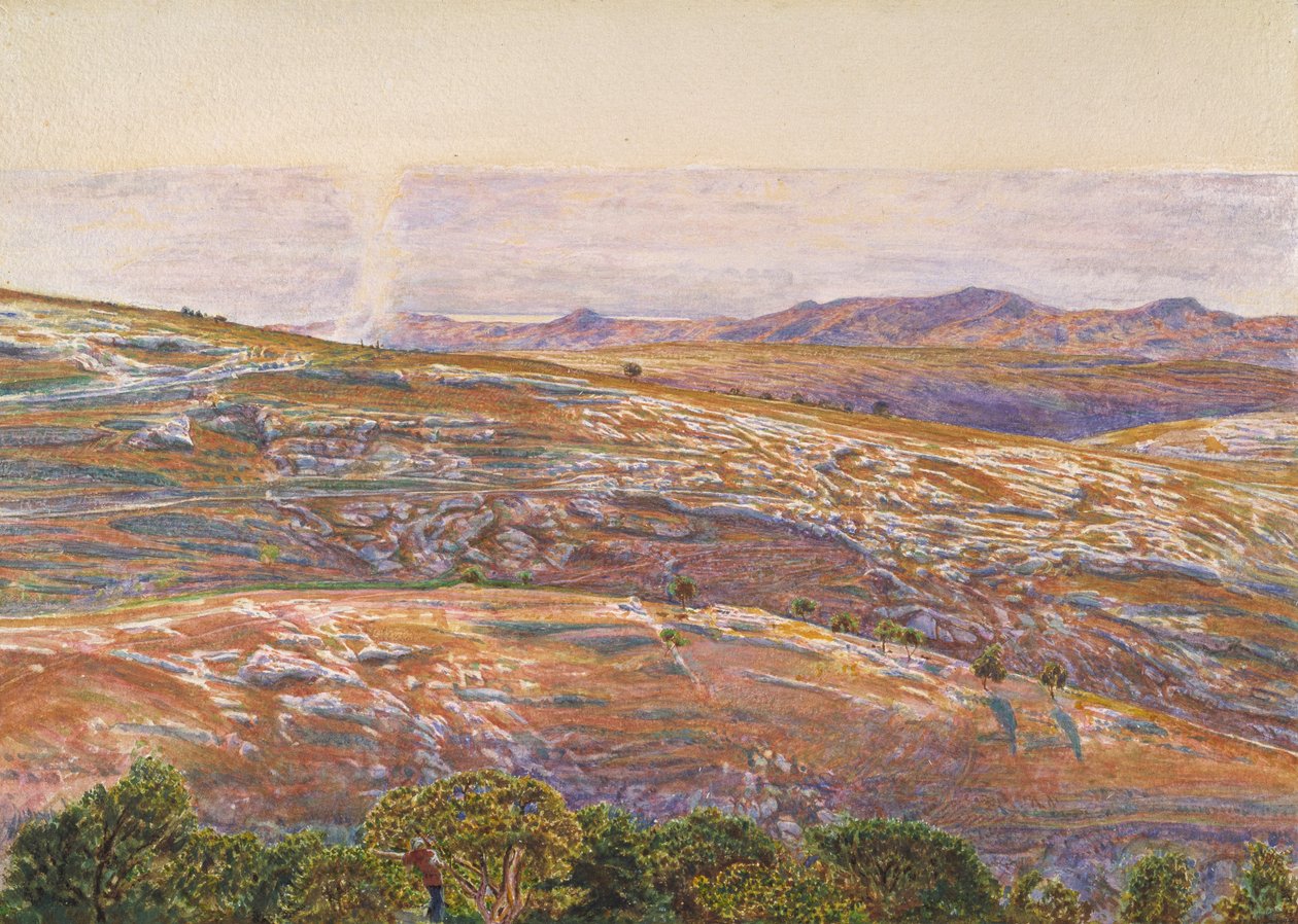 Det Døde Hav fra Siloam, 1861 af William Holman Hunt