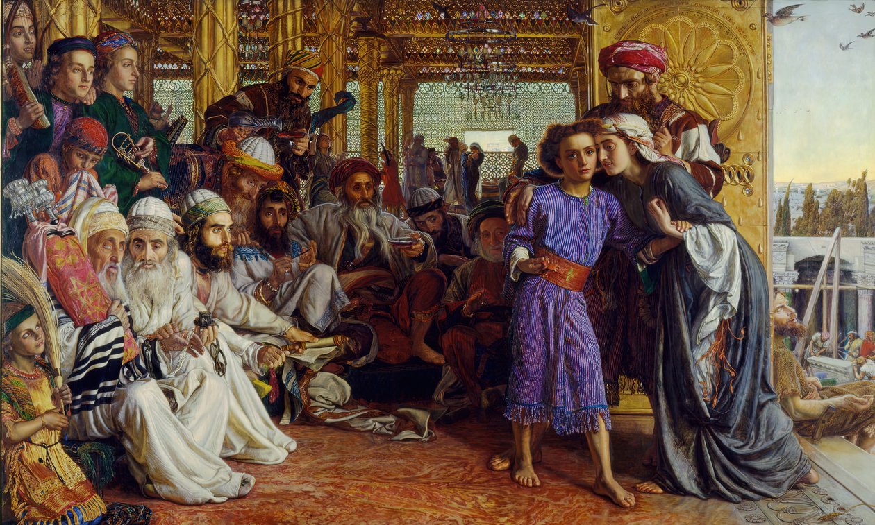 Fundet af Frelseren i templet, 1854-55. af William Holman Hunt